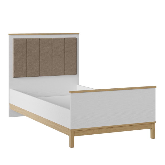 Hanah Home Cama Individual Madera y Roble Blanco